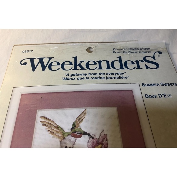 Vintage Weekenders counted cross stitch Summer Sweets Hummingbird 1995 - Picture 2 of 8
